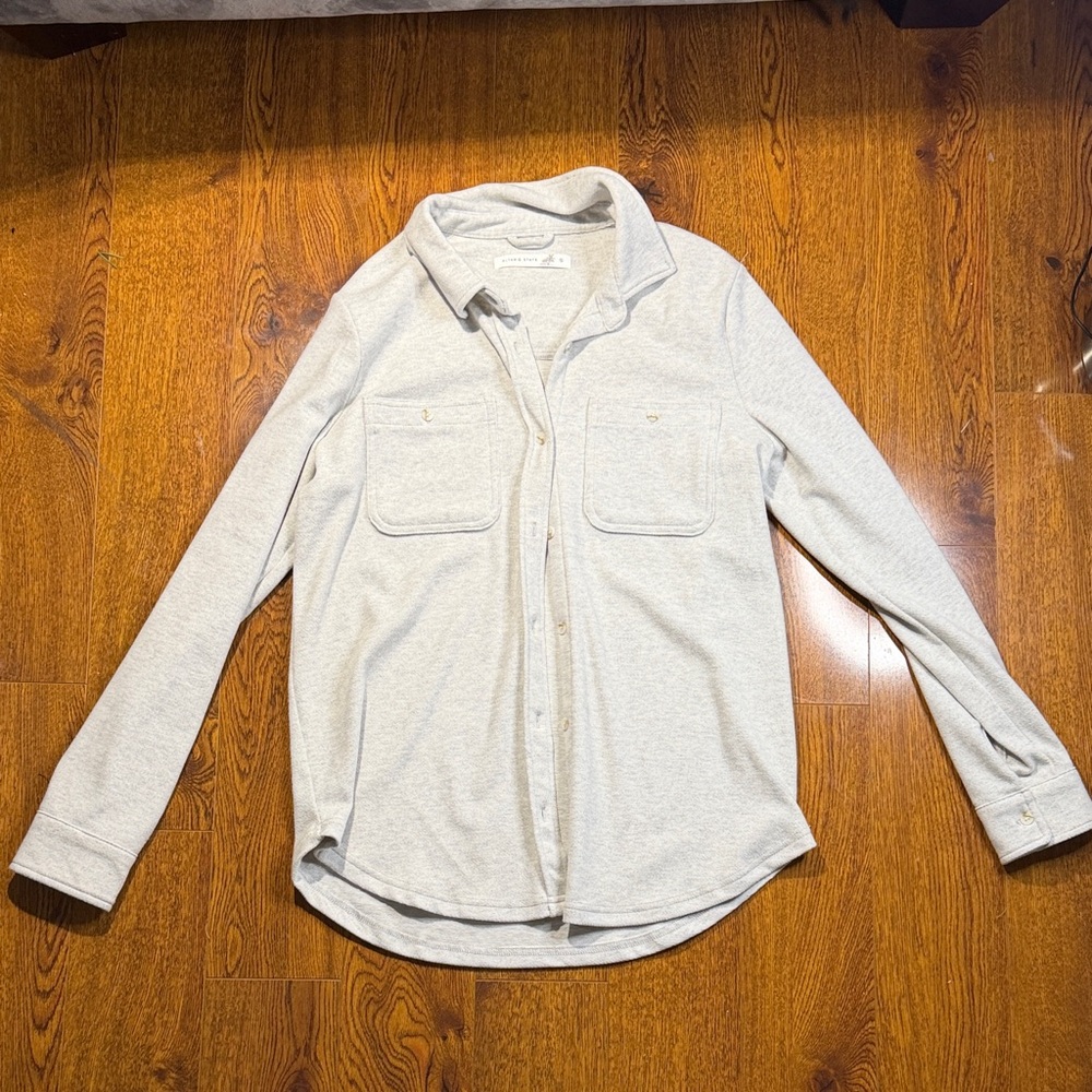 Altar'd State Heather Gray Button Down Shirt